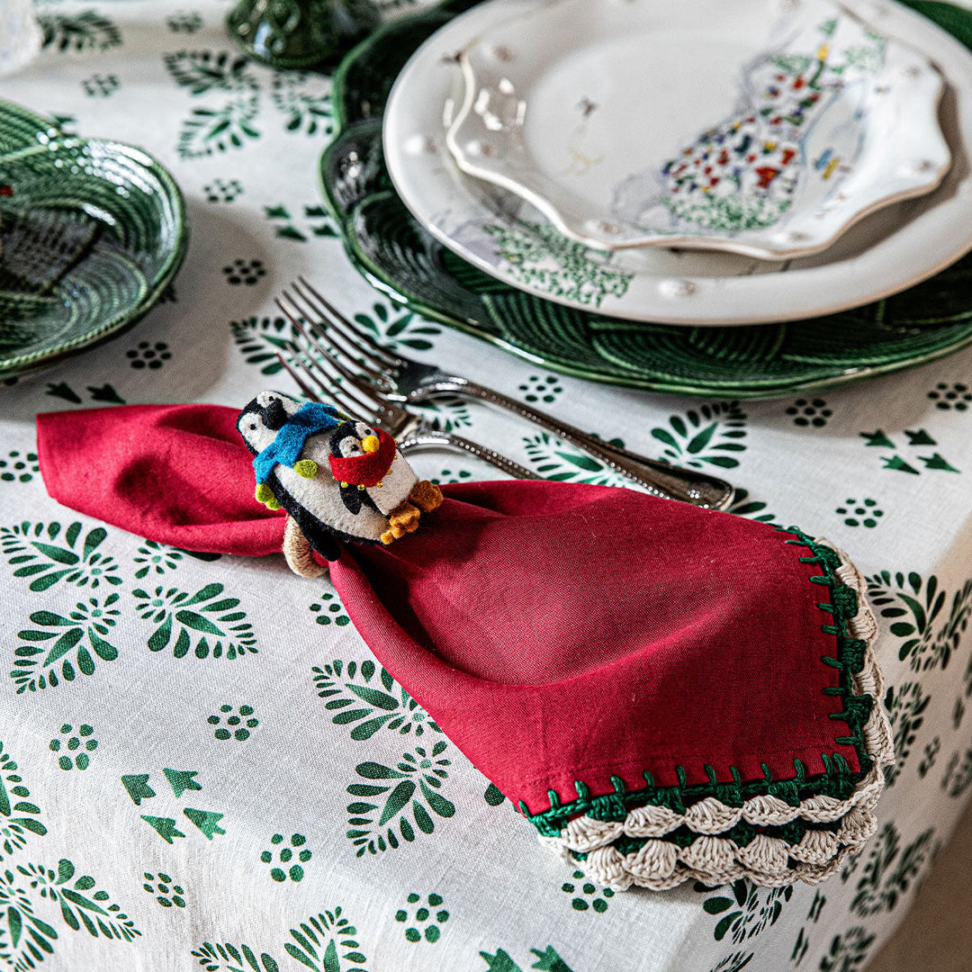 Berry & Thread North Pole Animal Napkin Ring Assorted Set/4