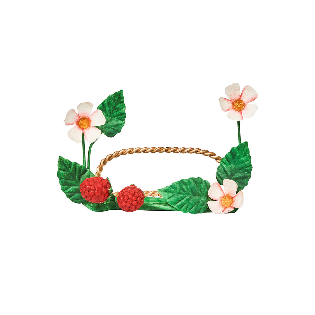 Meadow Walk Raspberries Place Card Holder Set/4 - Multi