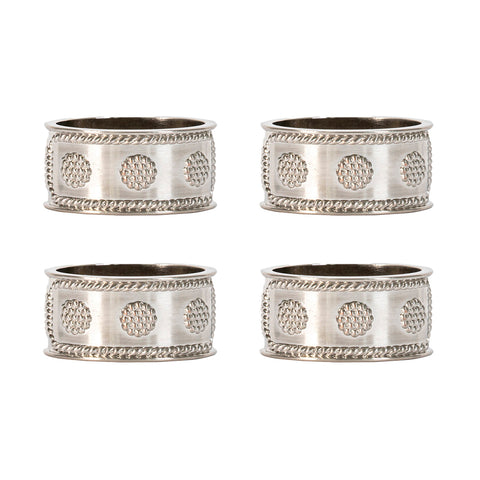 Berry & Thread Napkin Ring Set/4 - Silver