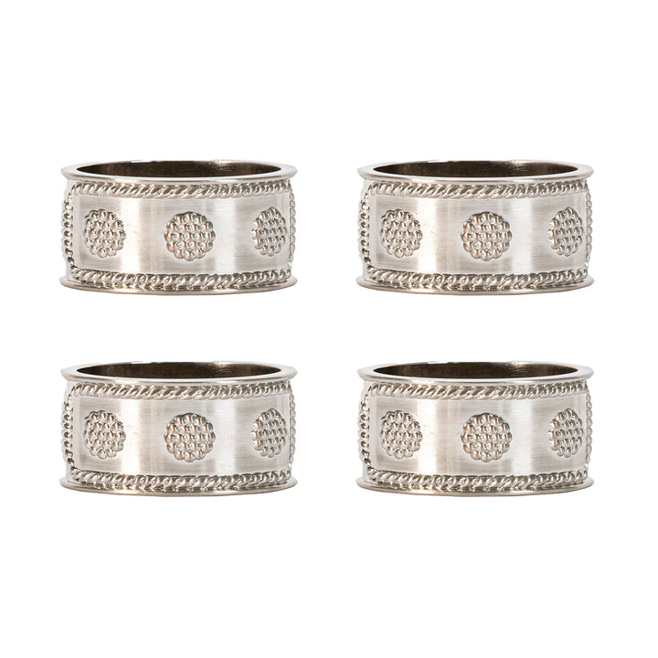 Berry &amp; Thread Napkin Ring Set/4 - Silver
