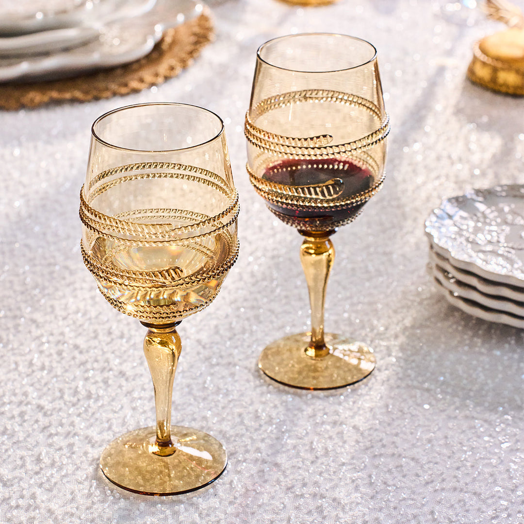 Ella Wine Glass - Amber