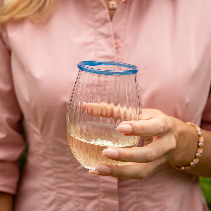 Nell Stemless Wine Glass - Chambray