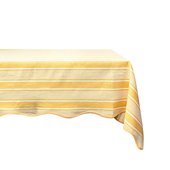 Cabana Stripe 60" x 120" Tablecloth - Sunshine