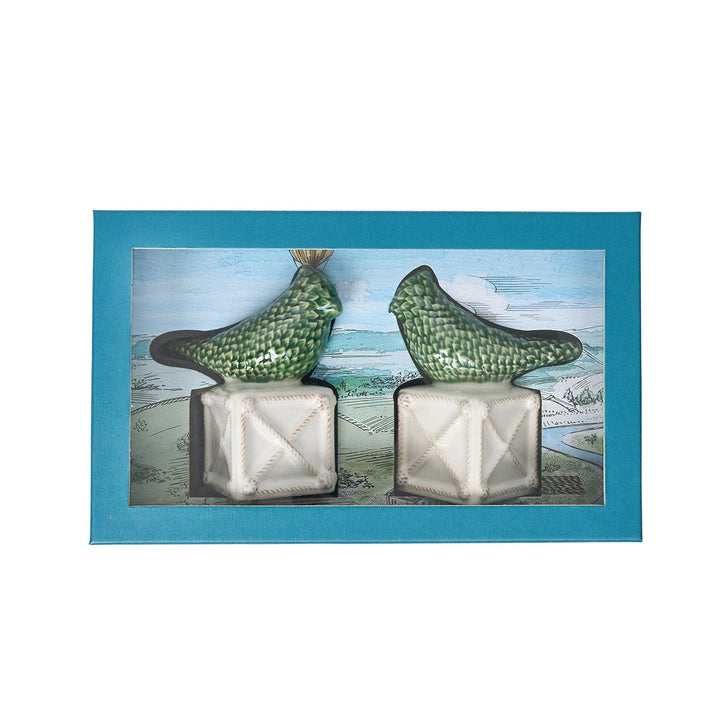 Berry &amp; Thread Bird Topiary Candlestick Set/2 - Multi