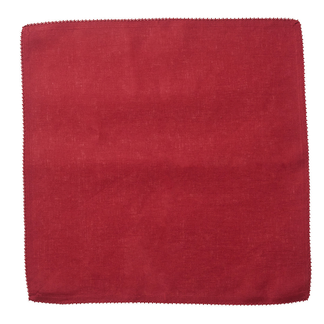 Berry Scallop Napkin Set/4 - Ruby
