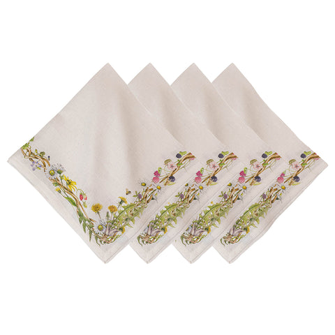 Meadow Walk Linen Napkin Set/4 - Multi