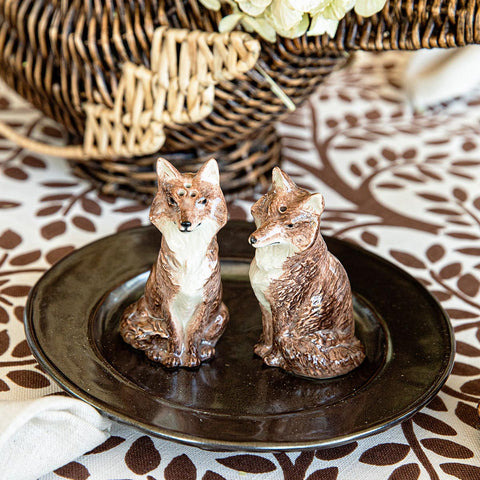 Clever Creatures Fox Salt and Pepper Set/2pc