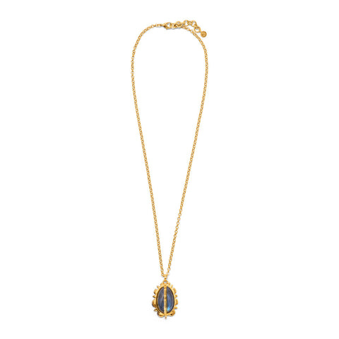 Bliss Necklace - Gold/Blue Labradorite
