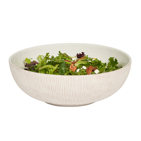 Blenheim Oak 12" Serving Bowl - Whitewash