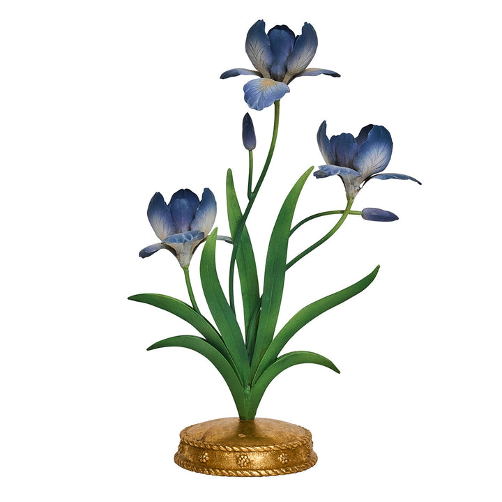 Meadow Walk Iris 14" Centerpiece Candelabra - Chambray