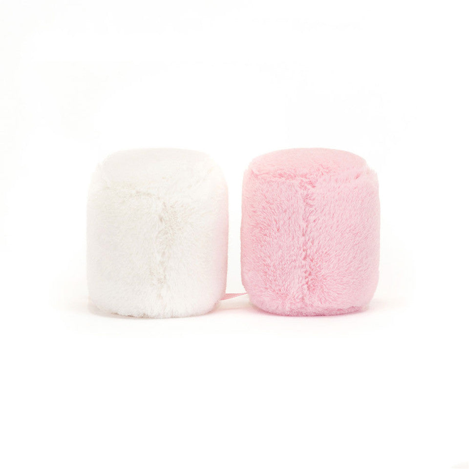 Amuseable Pink ans White Marshmallow Collectable Plush Decor