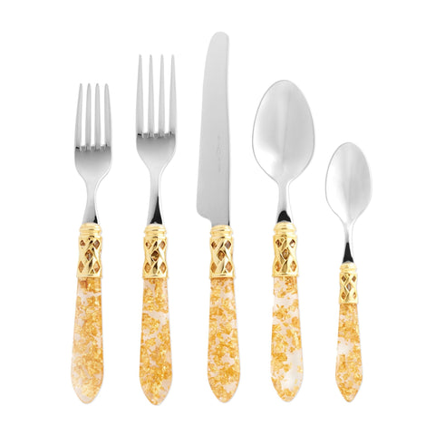 Aladdin Gold Fleck Five-piece Place Setting