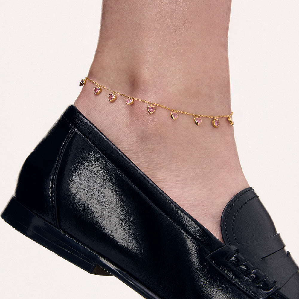 Chérie Heart Anklet