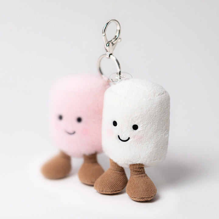 Amuseable Pair of Marshmallow Bag Charm Keyring