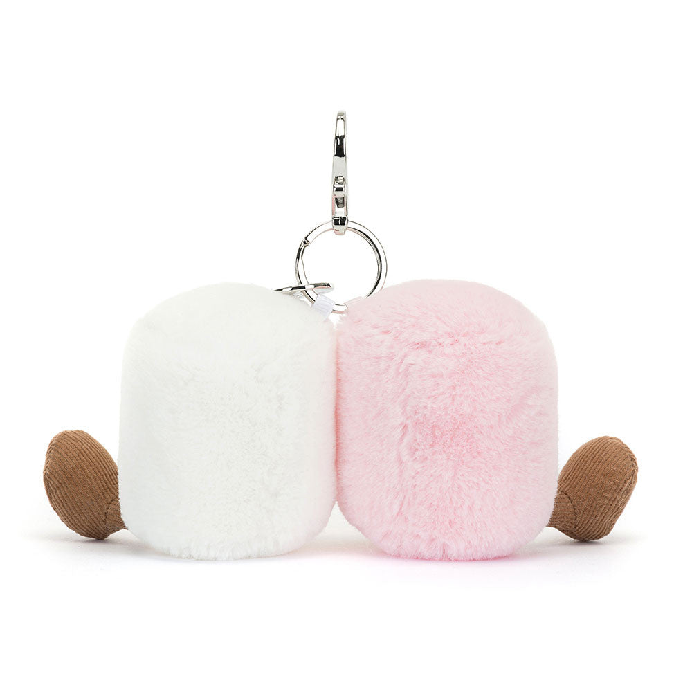 Amuseable Pair of Marshmallow Bag Charm Keyring