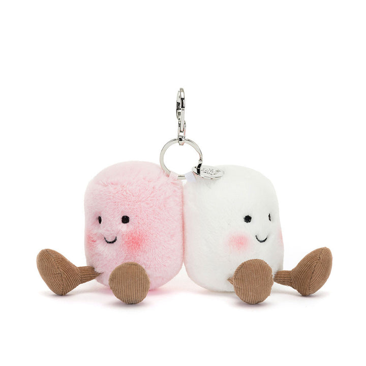 Amuseable Pair of Marshmallow Bag Charm Keyring
