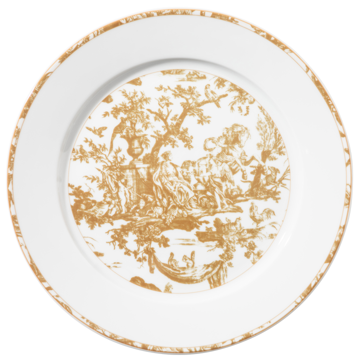 Toile de Jouy, Plate: The Four Parts of the World, Bronze, Set of 4
