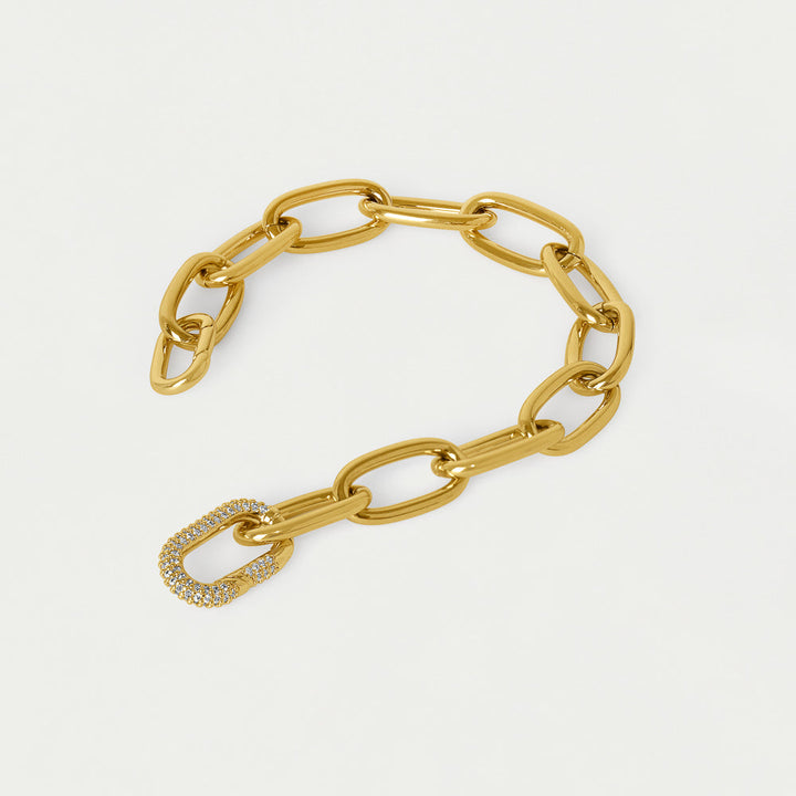 Solene Single Pavé Link Bracelet
