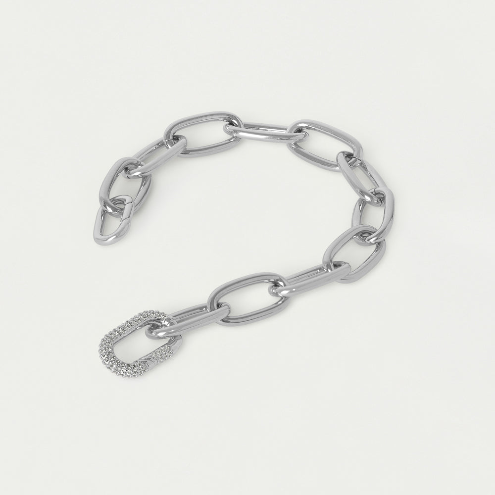 Solene Single Pavé Link Bracelet