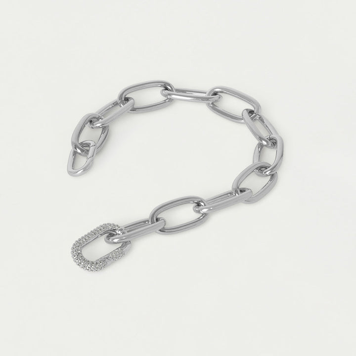 Solene Single Pavé Link Bracelet