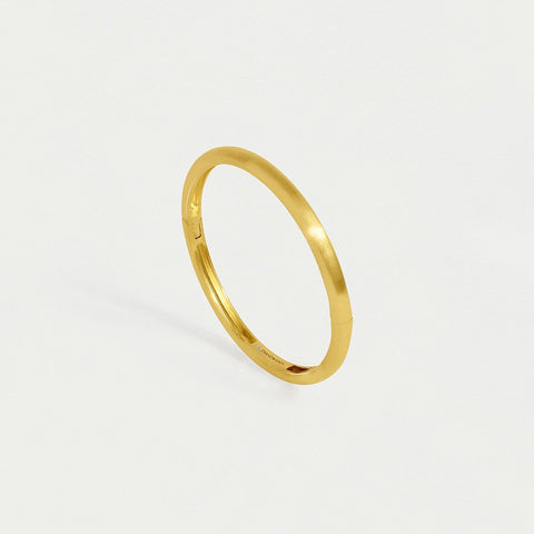 Small Dune Hinge Bangle - Gold