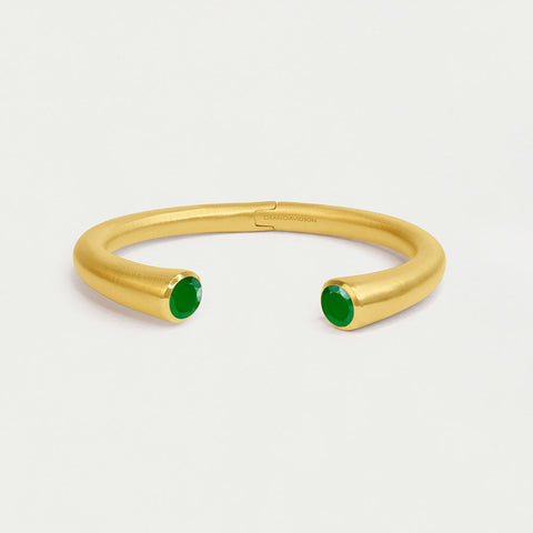 Knockout Cuff - Gold / Green Onyx