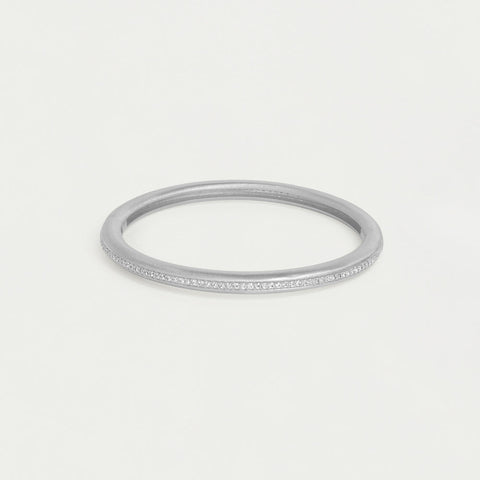 Colette Pavé Bangle Bracelet - Silver