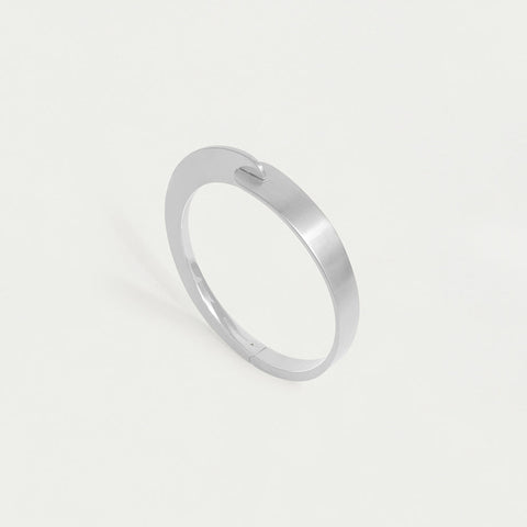 Crosby Hinged Bangle - Silver