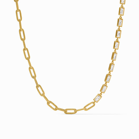 Baguette Tennis Link Necklace