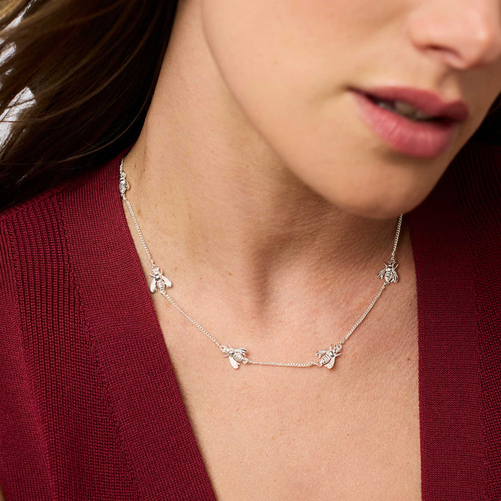 Bee Delicate Station Necklace