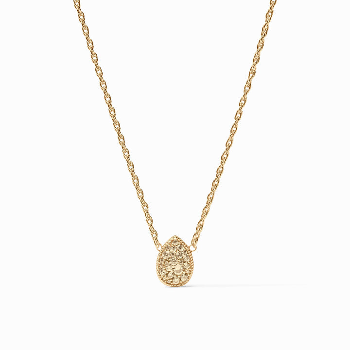 Birthstone Teardrop Delicate Necklace - Citrine - November