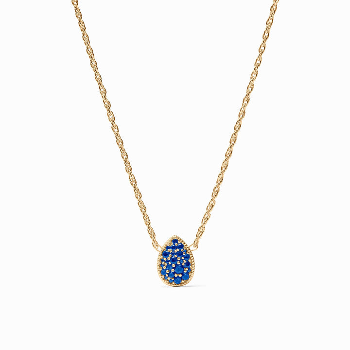 Birthstone Teardrop Delicate Necklace - Sapphire - September