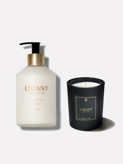 Hand Lotion + Candle Bundle - Fresh Linen