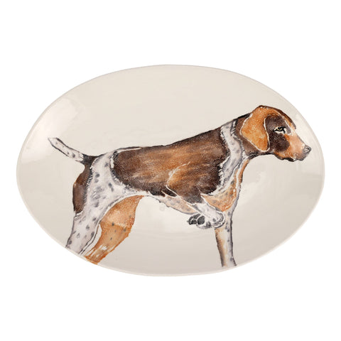 Cacciatore Pointer Shallow Oval Bowl