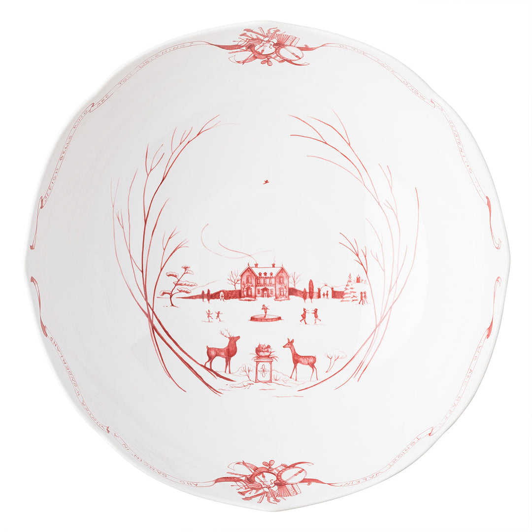 Country Estate Winter Frolic 13" Centerpiece Bowl