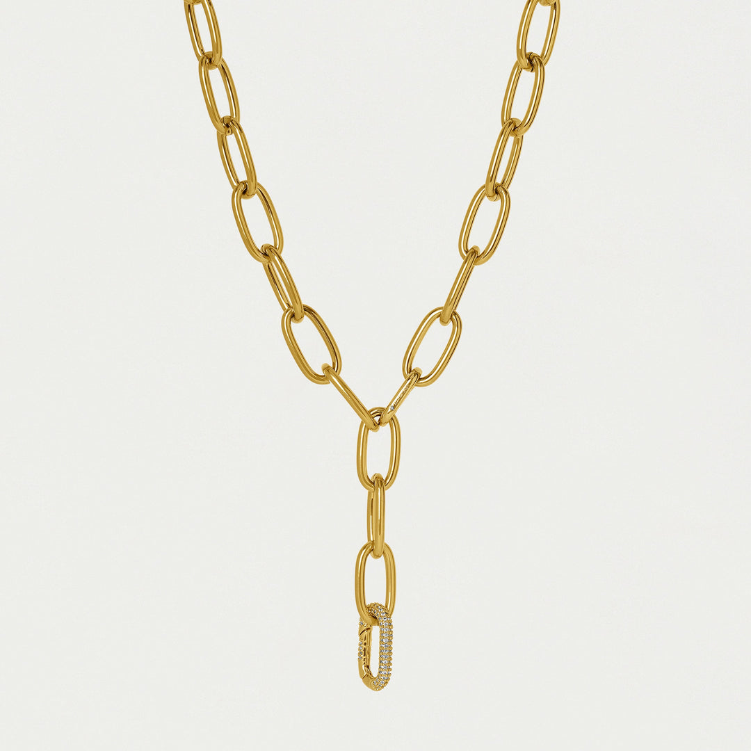 Solene Pavé Chain Necklace