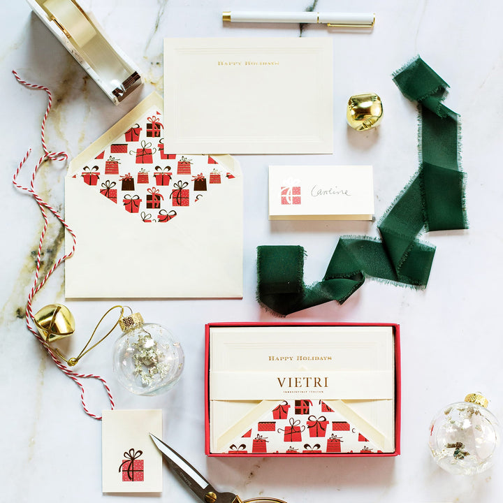 Carta Italiana Happy Holidays Notecard Set (Pack of 10)