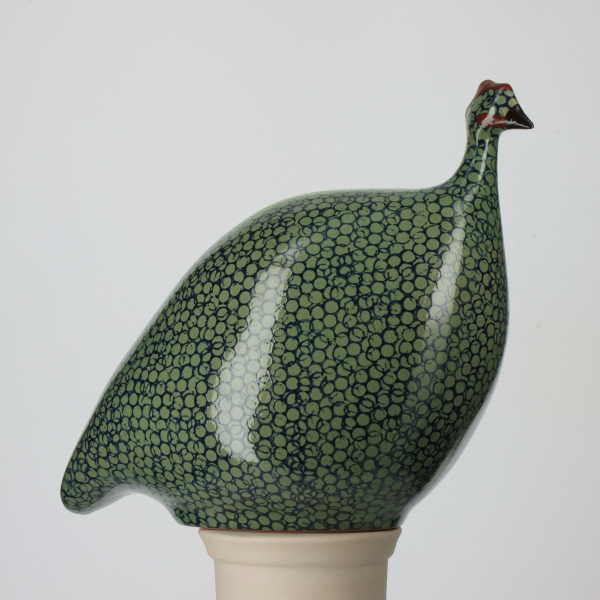 Guinea Fowl, Green Spotted Cobalt / Large