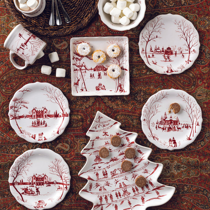 Country Estate Winter Frolic Party Plate Assorted Set/4