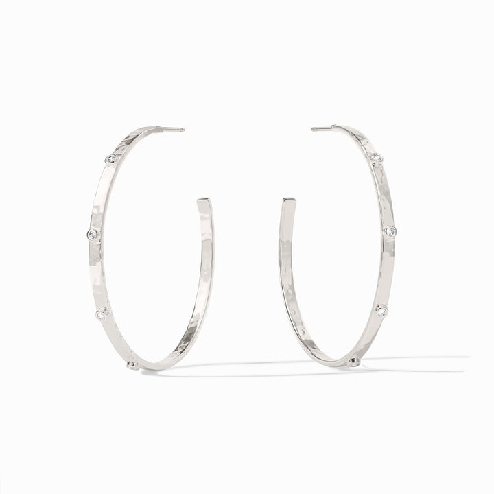 Crescent Stone Hoop