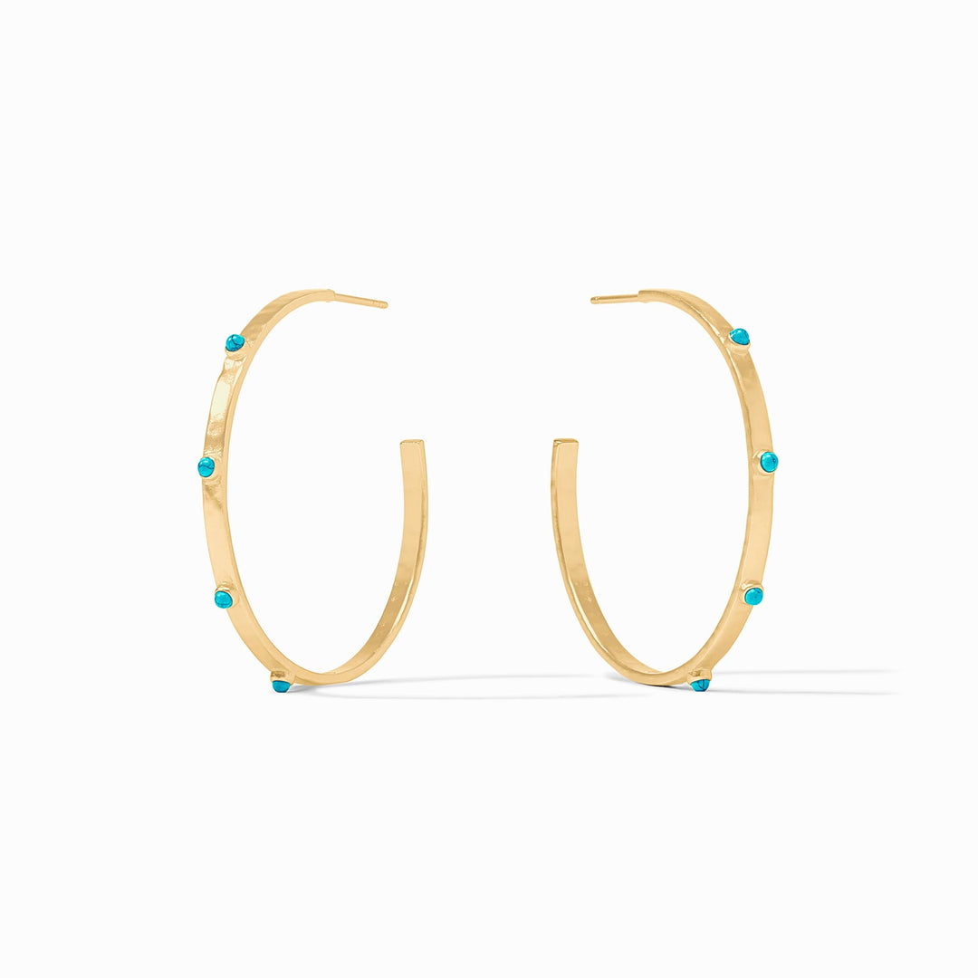 Crescent Stone Hoop