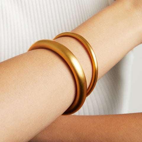 Large Dune Hinge Bangle - Gold