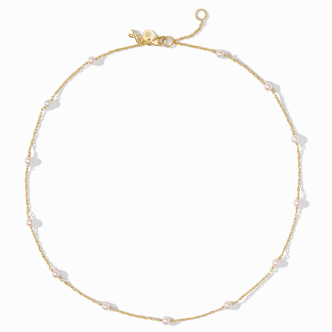The Pink Delicate Station Necklace