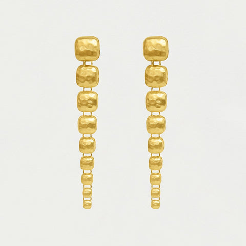 Nomad Statement Drop Earrings - Gold