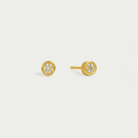 Mirabeau Pavé Studs - Gold