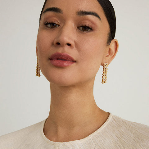 Mirabeau Pavé Statement Drop Earrings - Gold