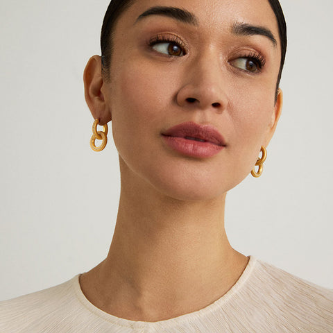 Colette Pavé Drop Earrings - Gold