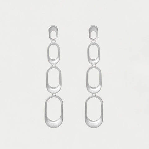 Bleecker Statement Drop Earrings - Silver