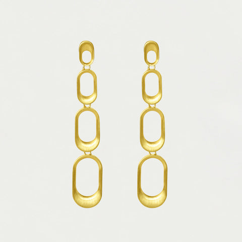 Bleecker Statement Drop Earrings - Gold