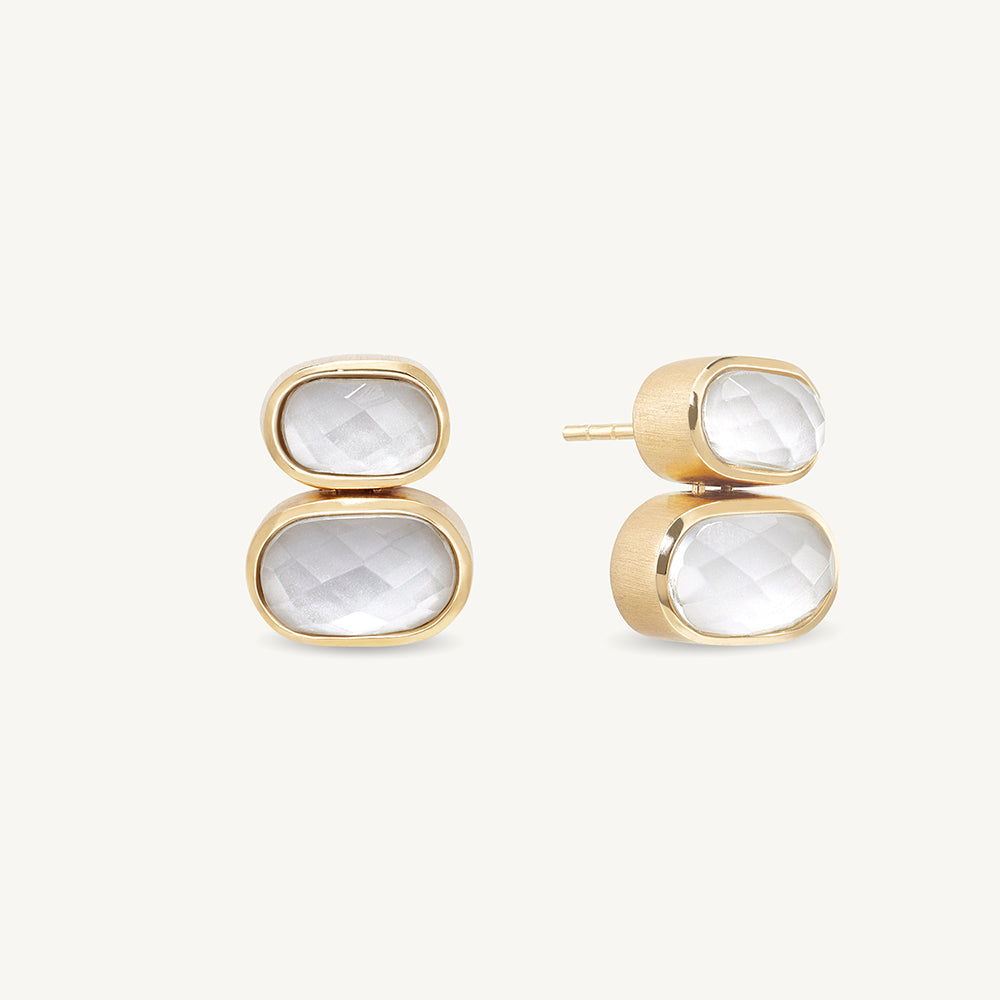 Mercer Double Gemstone Drop Earrings